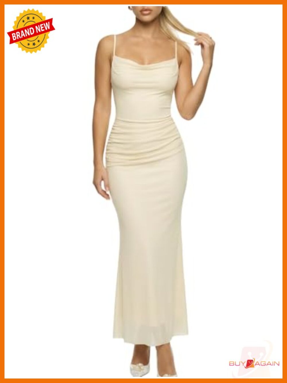 Womens Sleeveless Mesh Mermaid Maxi Dress Backless Lace Up Formal Prom Gown